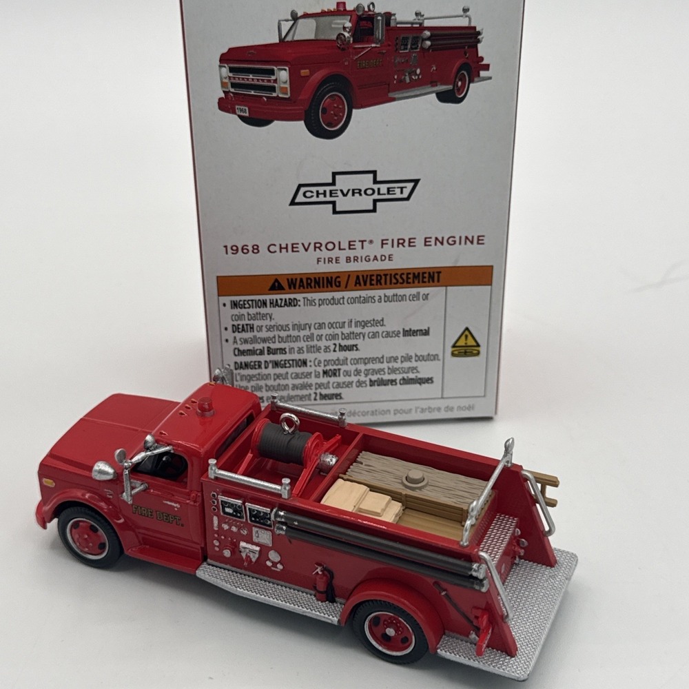 Hallmark 2025 Fire Brigade #23 1968 CHEVROLET FIRE ENGINE Ornament‎ ~ NMIB - Picture 7 of 7